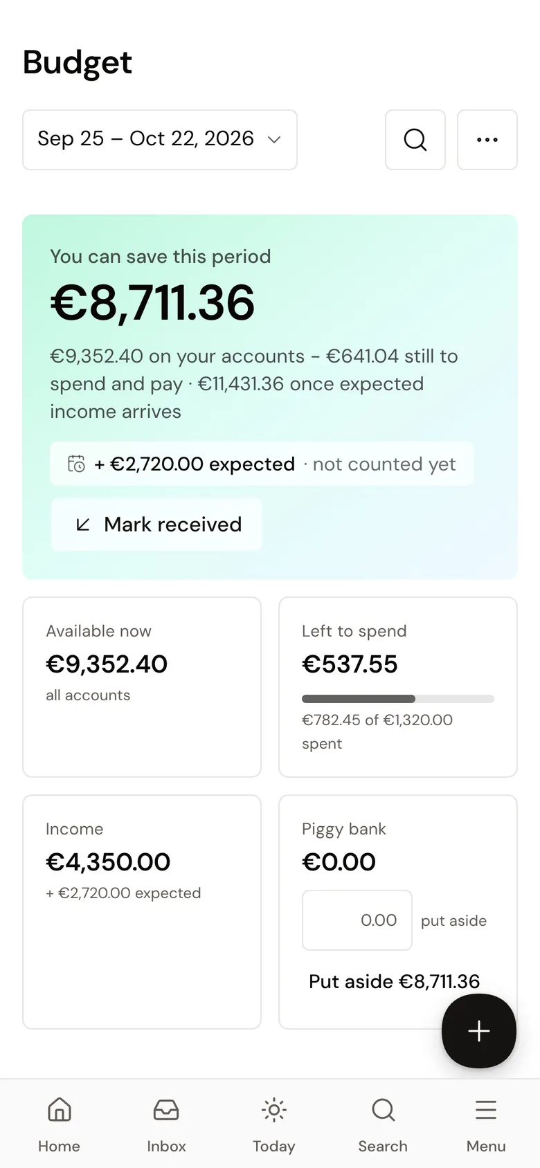 The budget on a phone