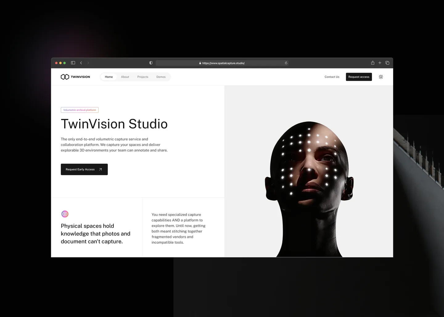 TwinVision Studio: screens from the project